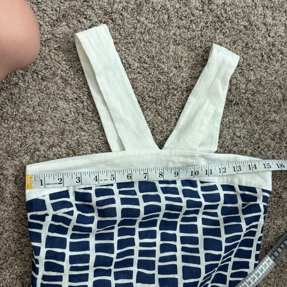 NWT Island Company 100% Linen Hydra Dress Sz XS Blue White Seabed - Picture 11 of 14